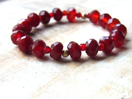DRACHENKRAFT Armband Karneol rot