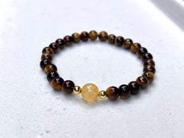 MUT & FREUDE Armband Tigerauge Citrin