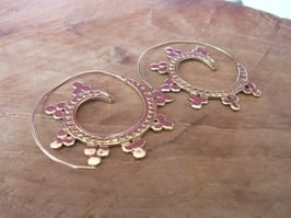 Spirale Ohrringe Indien gold Messing