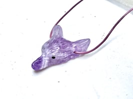 Lederband Amethyst Wolf