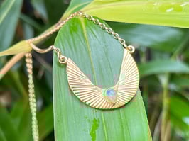 SHINING LIGHT Kette Opal Flügel gold