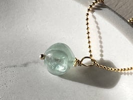 Kette grün Fluorit Stein gold