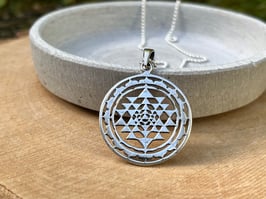 Kette Sri Yantra Silber