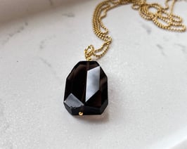 Kette Rauchquarz vergoldet