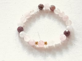 Armband Rosenquarz Jaspis