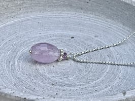 Kette Amethyst hell Silber
