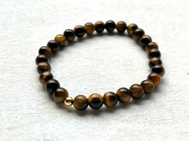 Armband Tigerauge gold