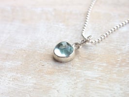 LIGHTBRINGER TRUTH Kette Aquamarin rund Silber