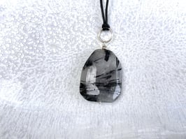 Lederbandkette Turmalinquarz