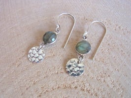 Ohrringe Labradorit silber Messing