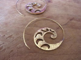 Ohrringe Spirale Tribal gold