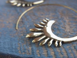 Ohrringe Spiralen Messing Indien golden