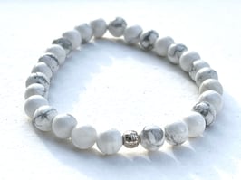 RELAXATION Armband Magnesit 6 mm Kugeln