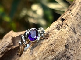 DEVINE VIBES Ring Amethyst Silber