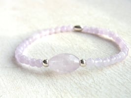 Lavendel Amethyst Armband Silber