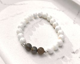 Armband Perlmutt und Labradorit