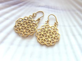 Ohrringe Hoops Geometrie gold