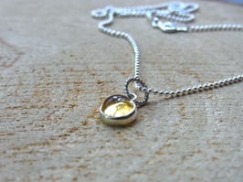 LIGHTBRINGER Kette Citrin Anhänger Silber