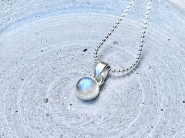 RAINBOW Kette Mondstein Silber