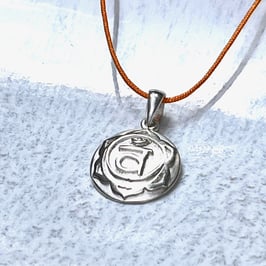 SVADHISTHANA Kette Sakral Chakra Symbol Anhänger Silber