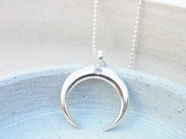 LA LUNA Kette Mond Mondstein Silber