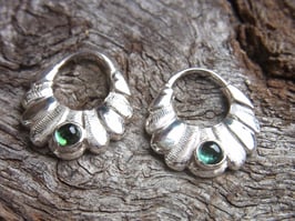 Ohrringe Turmalin grün Silber