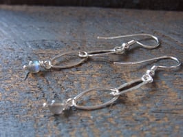 Ohrringe mit Labradorit Silber