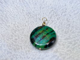 Anhänger Chrysokoll rund