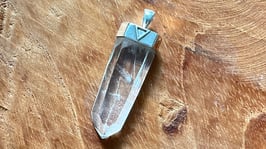 Himalaya Kristall Anhänger groß Silber