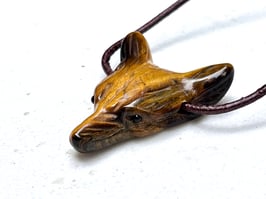 Lederband Tigerauge Wolfkopf