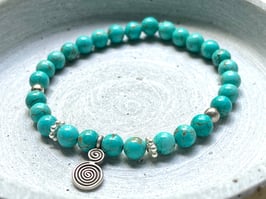 Armband BOHO SPIRIT Türkis und Spirale