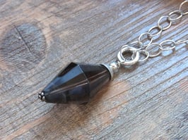 CALM DOWN Kette Rauchquarz Anhänger Silber