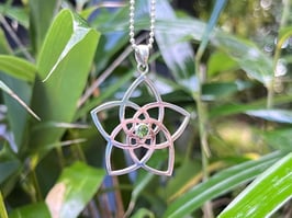 VENUSBLUME Kette grün Turmalin Silber