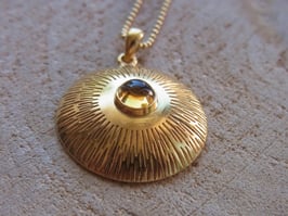 INNER SUN Kette Sonne Citrin Anhänger gold