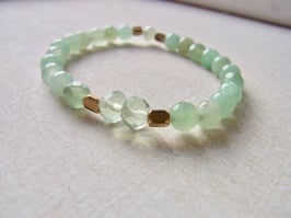 LET IT GO  Armband mit Aventurin und grünem Fluorit