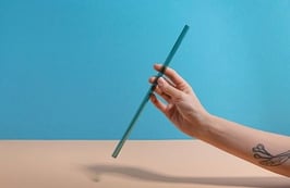 Soulstraw Gerade Türkis 30cm