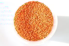 Feines Granulat in Orange