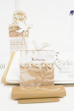 Tischkarte und Danke