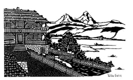 Scherenschnittkarte Rütlihaus