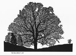 Scherenschnittkarte Ahorn