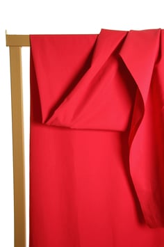 Popeline de coton bio - Rouge