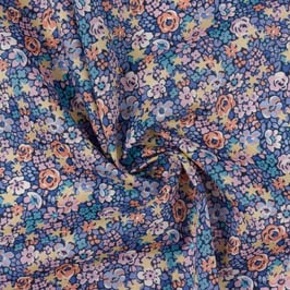 Tissu Liberty Fabrics Tana Lawn® Emma étoile - bleu métallisé