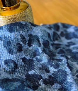 Effet DENIM LEOPARD - Viscose flammée