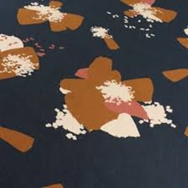 Sweat Molleton de coton - Anémona bleu encre