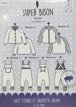 Gilet COOKIE et salopette CREAM