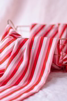 Viscose – Poppy stripe