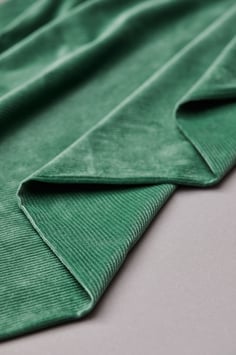 Organic kora corduroy - Chalkly green