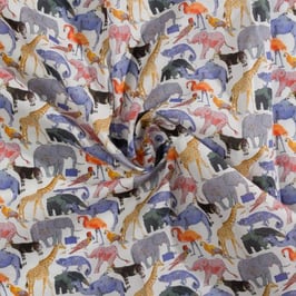 Tissu Liberty Fabrics Tana Lawn® - Queue for the zoo