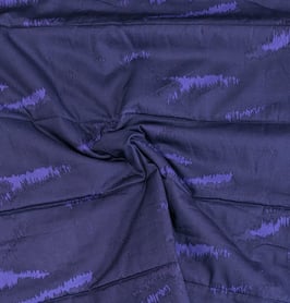 Tissu en popeline de coton matelassée - Fibre Mood - marine et violine