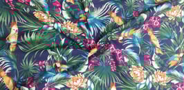 Coton stretch perroquet